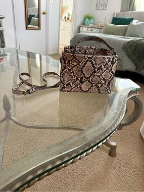 A New Day Structured Snakeskin Mini Bag